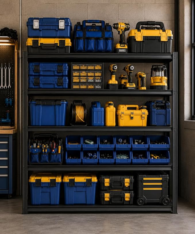 Rust-Resistant Garage Shelving Unit, Heavy Duty All-Steel Storage Rack by Notmise