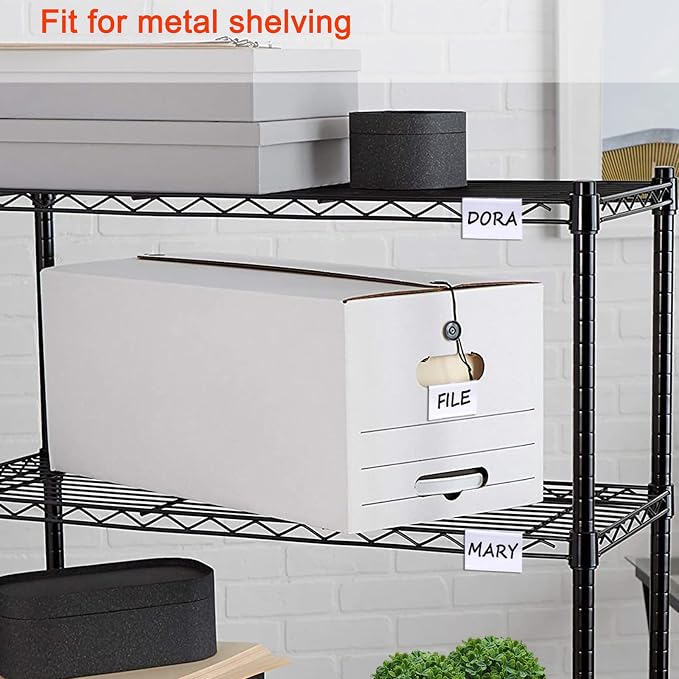 50PCS Basket Bin Labels Clip On, ChanQnTon Clear Plastic Label Holders - Image 5