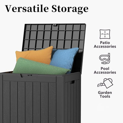 EasyUp 31Gallon Outdoor Deck Box Waterproof, Indoor and Outdoor Storage Box - Image 3