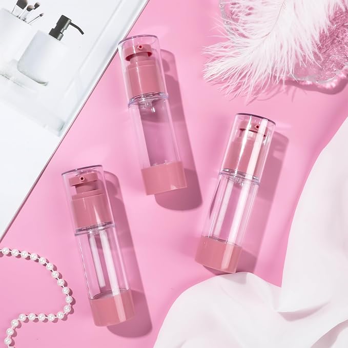 1oz 30ml Airless Pump Bottles, Refillable Leak Proof Travel Pump Bottle - Image 9