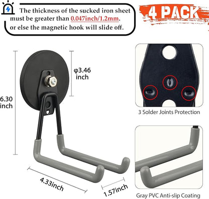 ULIBERMAGNET Magnetic Hooks, Heavy Duty Magnet Hooks, Large Manget - Image 2