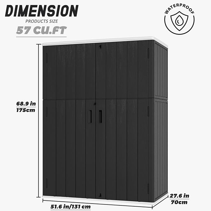 Vertical Outdoor Storage Cabinets, Plastic Sheds&Outdoor Storage - Image 3