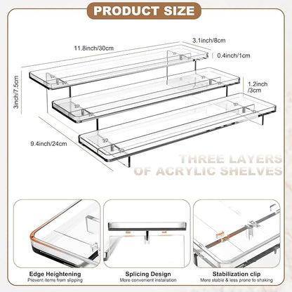 ULENDIS 2 Pack 3 Tier Acrylic Stands - Image 2