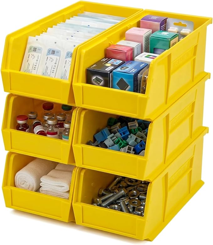 Quantum Storage QUS238 Heavy-Duty Stackable Plastic Storage Bins - Image 2