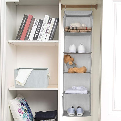 BrilliantJo 5 Shelves Hanging Closet Organizer, 2 Pack Hanging Storage - Image 5