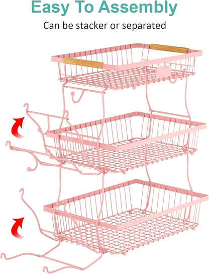 3 Tier Fruit Basket for Kitchen Counter - Image 6