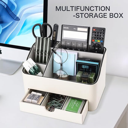 KINGFOM Desk Organizer with Drawer, Desk Organizer and Accessories 5 - Image 3