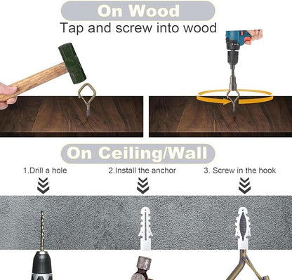 10 PCS Eye Screw Hooks for Hanging Heavy Duty - Image 6