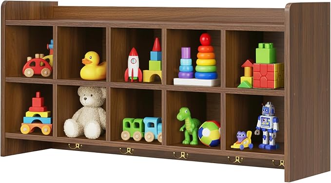 Wall Cubbies, 10 Cubby Storage Organizer by Unknown