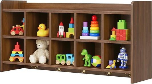 Wall Cubbies, 10 Cubby Storage Organizer by Unknown