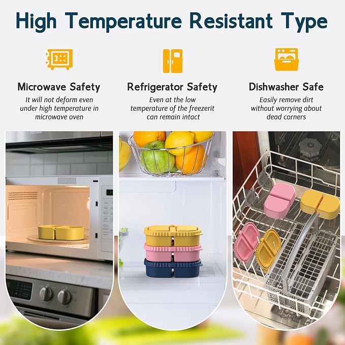 6 Pack Reusable Silicone Snack Containers - Image 5