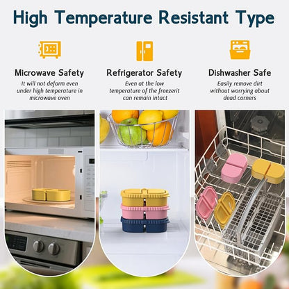6 Pack Reusable Silicone Snack Containers - Image 5
