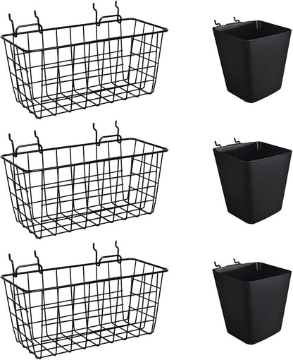 Pegboard Basket Organizers, Peg Board Large Baskets Hooks Bins Cups Tool by GCORE