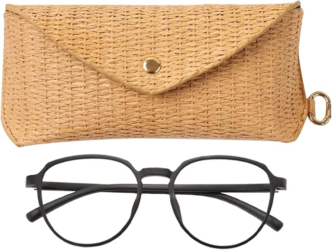 Glasses Case - Woven Straw Style Soft Box - Image 9