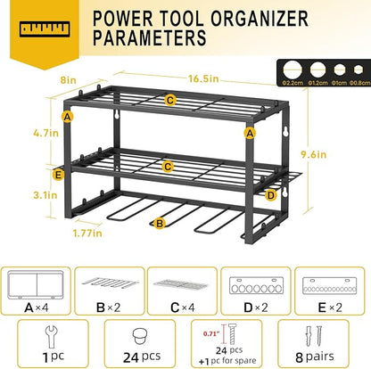 Spacecare Power Tool Organizer- Power Drill Tool Holder- Heavy Duty Tool Shelf - Image 2