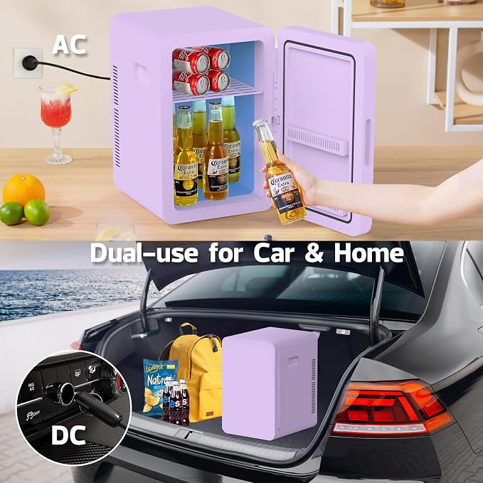 advwin 22L Mini Fridge for Bedroom, 30 Cans Portable Cooler & Warmer Compact - Image 3