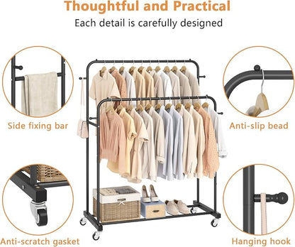 Laiensia Double Rods Garment Rack - Image 6