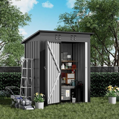 COMHOMA Shed Outdoor Storage Shed Metal, Lockable Doors Tool Sheds - Image 2