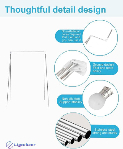 Ligtchser Portable Travel Garment Rack, Folding Clothes Rack - Image 6