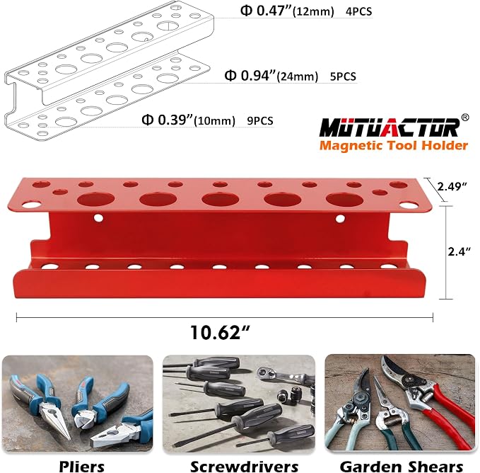 MUTUACTOR Magnetic Screwdriver Rack, Magnetic Tool Holder Durable Storage Holder - Image 5