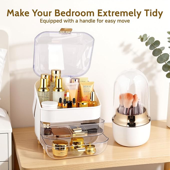 Makeup Organizer with Drawers-Cosmetic Display Case - Image 6