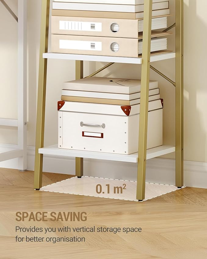 Hzuaneri Ladder Shelf, Freestanding Corner Storage Shelf | Bookcase - Image 3