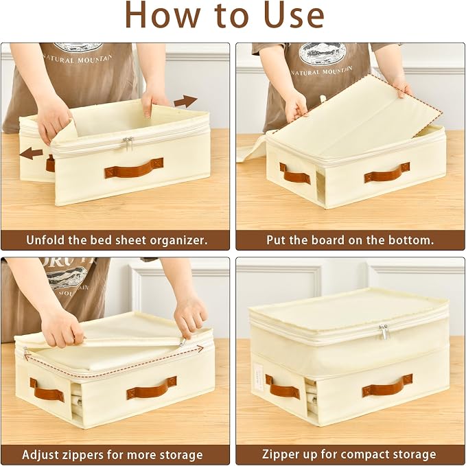 Bed Sheet Organizers and Storage, 8 Pack Linen Closet Organizers - Image 8