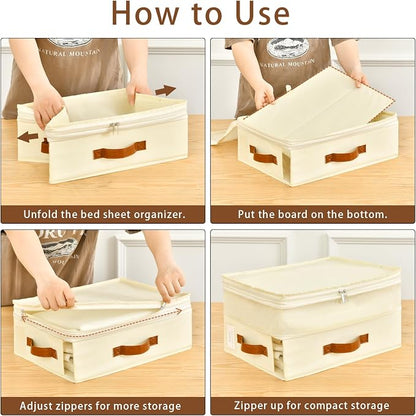 Bed Sheet Organizers and Storage, 8 Pack Linen Closet Organizers - Image 8