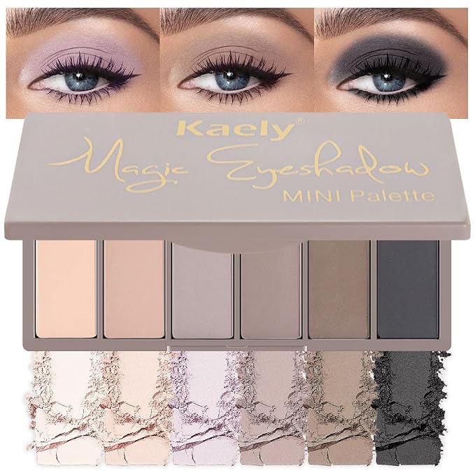 6 Colors Mini Dark Nude Brown Eye Shadow Palette Makeup by HHLTOH