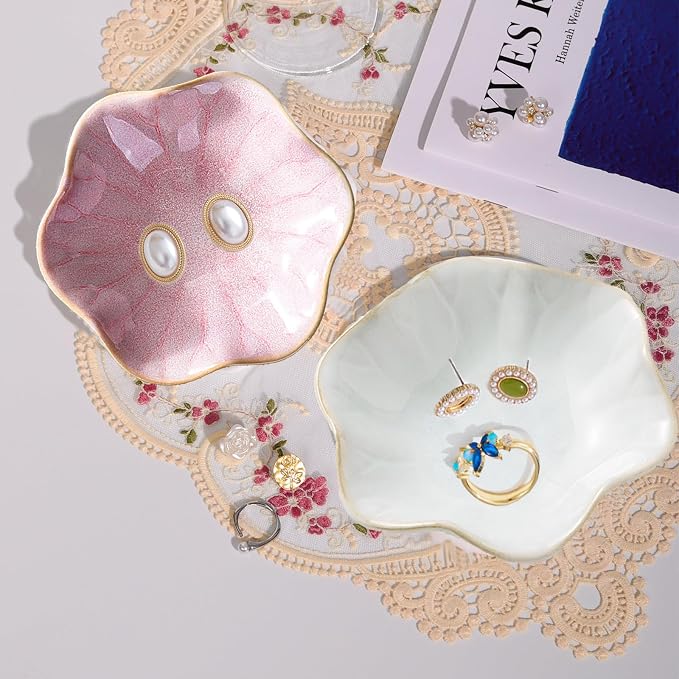 Binoster Ceramic Jewelry Dish, Jewelry Tray Key Tray, Small Ring Dish Holder - Image 2