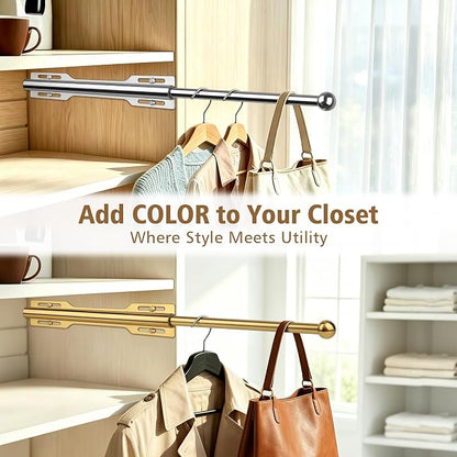 Valet Rod for Closet Pull Out, Standard Retractable closet rod organization rack - Image 3