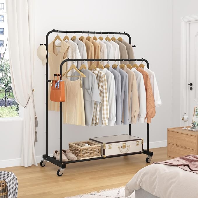 Laiensia Double Rods Garment Rack - Image 4