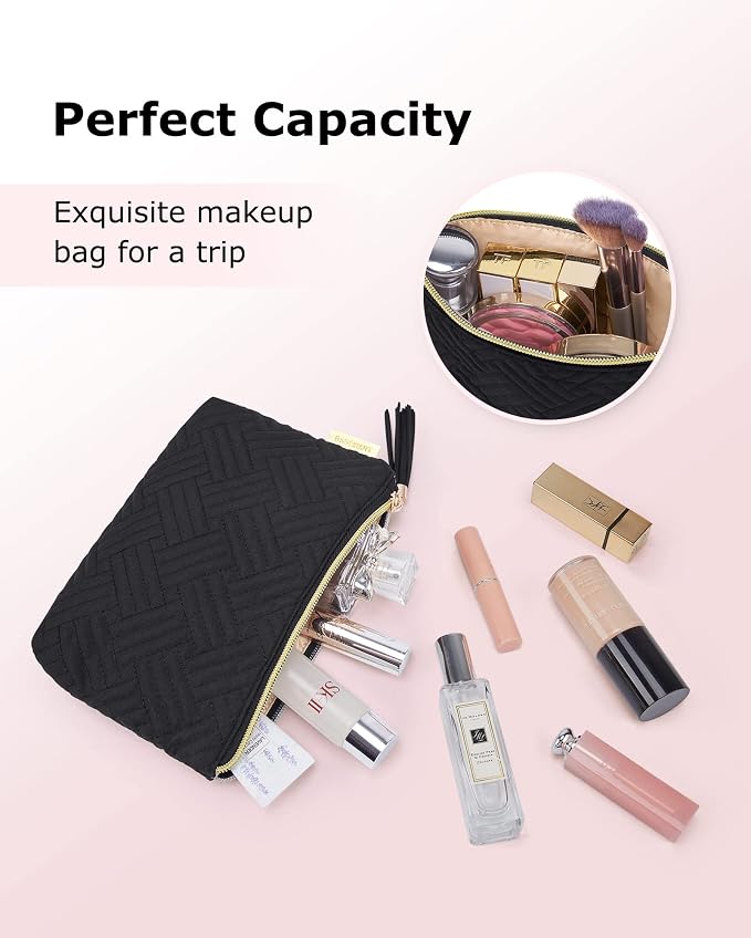 BAGSMART Small Makeup Bag, Elegant Cosmetic Pouch - Image 3