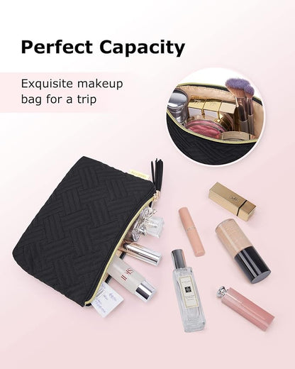 BAGSMART Small Makeup Bag, Elegant Cosmetic Pouch - Image 3