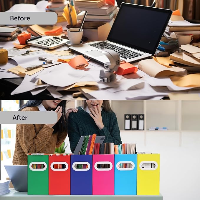File Box for Hanging File Folders, Collapsible Cardboard Box | Portable Filing - Image 4