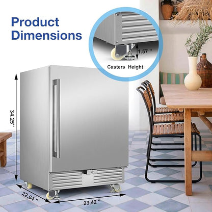 Outdoor Refrigerator 24 Inch, Undercounter Beverage Fridge - Image 9