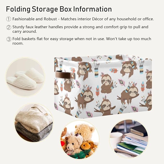 ZAZYXTJ Cute Sloth Storage Basket - Image 5