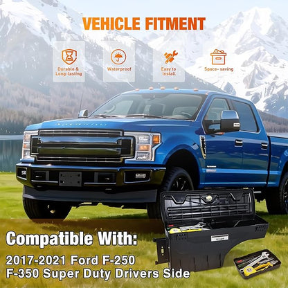 Nilight Truck Bed Tool Box Left Drivers Side Truck Tool Box Fit - Image 3