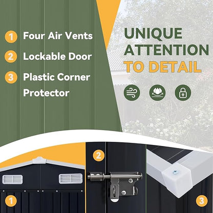 Aoxun 10 x 12FT Outdoor Storage Shed - Image 6