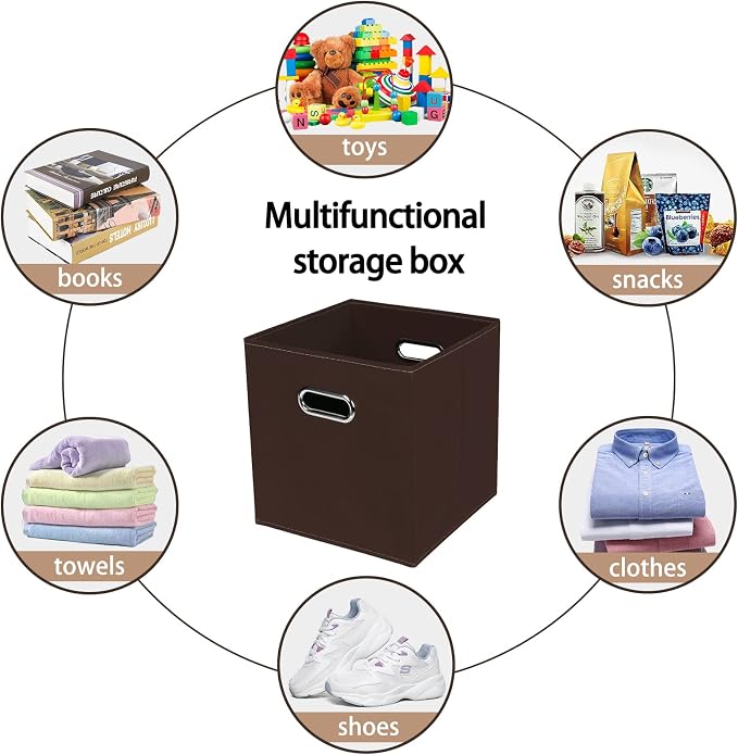 Fabric Cloth Storage Bins, Fabric Cube Bins Organizer - Image 3