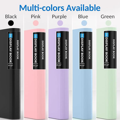 Sooez Art Portfolio 9"x12", 72 Pockets Large Portfolio Folder Display 144 Pages - Image 7
