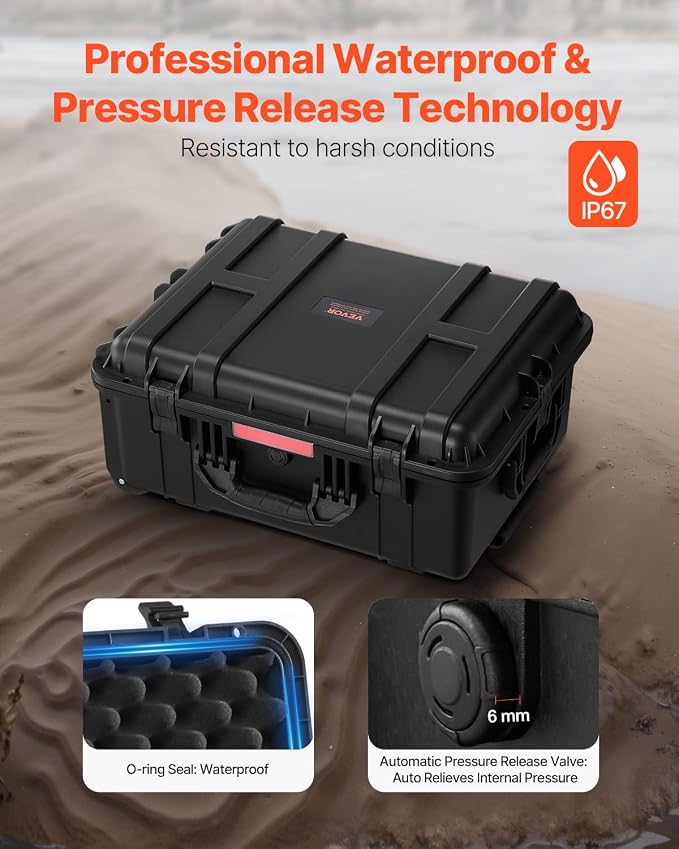 VEVOR Weatherproof Hard Case, Heavy Duty Protective Dry Box - Image 4