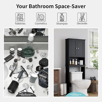 Shintenchi Over the Toilet Storage Cabinet, Bathroom Shelf Organizer - Image 6