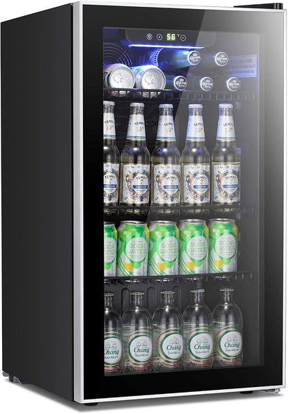Antarctic Star Beverage Refrigerator Cooler -120 Can Mini Fridge Glass Door by AntarcticStar