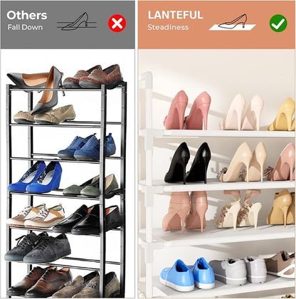 LANTEFUL 11 Tiers Tall Shoe Rack Holds 55 Pairs of Shoes - Image 6
