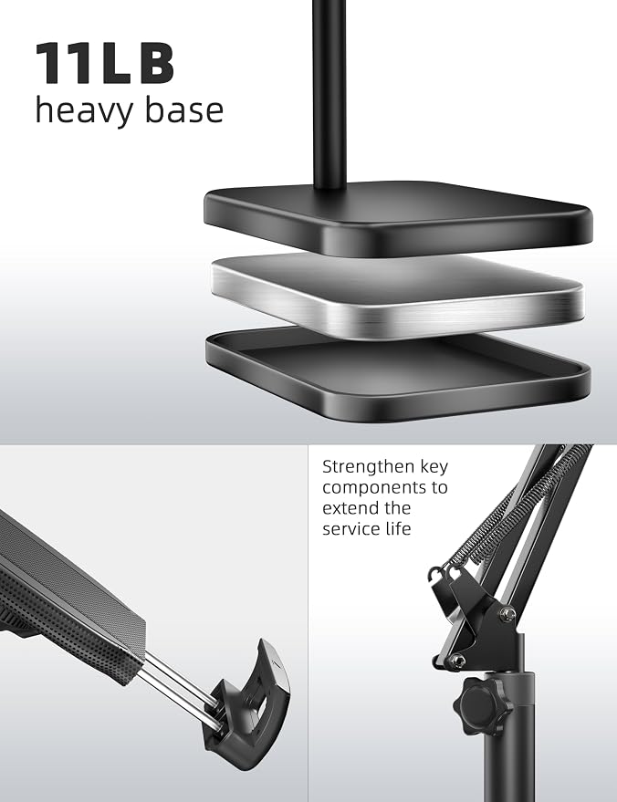 Tablet Floor Stand with 11lb Stable Base - Image 6