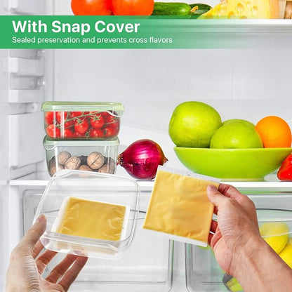 4 Pack Sliced Cheese Container for Fridge, Butter Block Cheese slicer Holder - Image 4