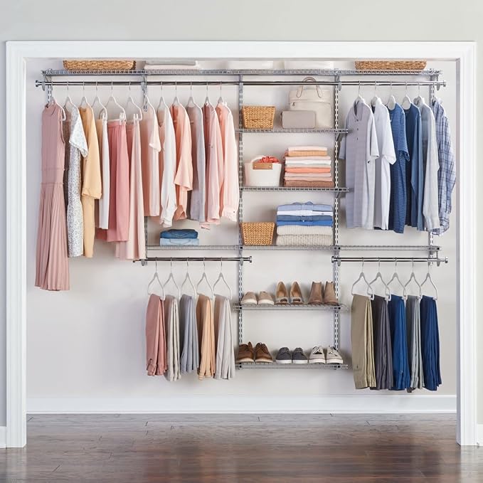 Rubbermaid Configurations Closet Shelves & Hanging Kit 26" Shelves Titanium - Image 2