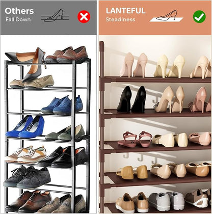 LANTEFUL Tall Shoe Rack 10 Tier Shoe Organizer Large Shoe Shelf - Image 6