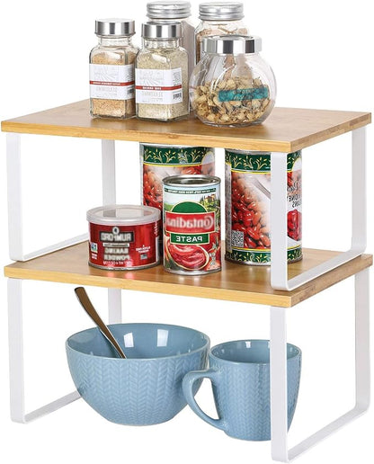 NEX Kitchen Cabinet and Counter Shelf Organizer, Stackable & Expandable - Image 5